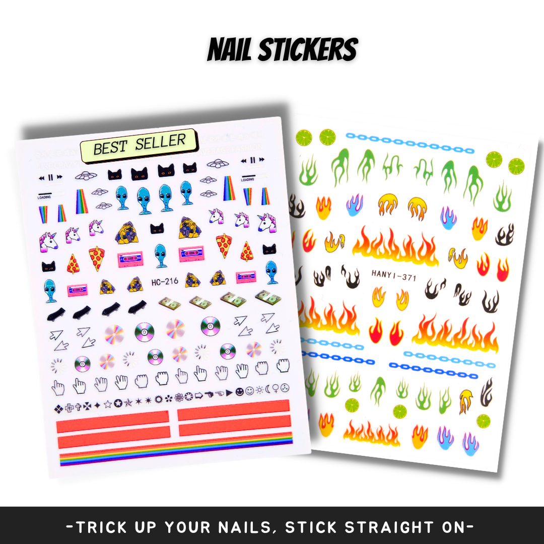 nail-stickers-cool-glossy-boys glossy-boys-nail-sticker nail-polish-nail-stickers ufo-nail-sticker nail-sticker-rad nail-sticker-casettetape best-gift-men best-gift-teen-boys-2023 best-gift-teen-boys